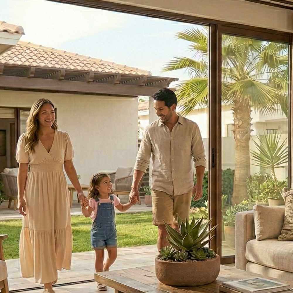 Familia comenzando su nueva vida en Arrecifes